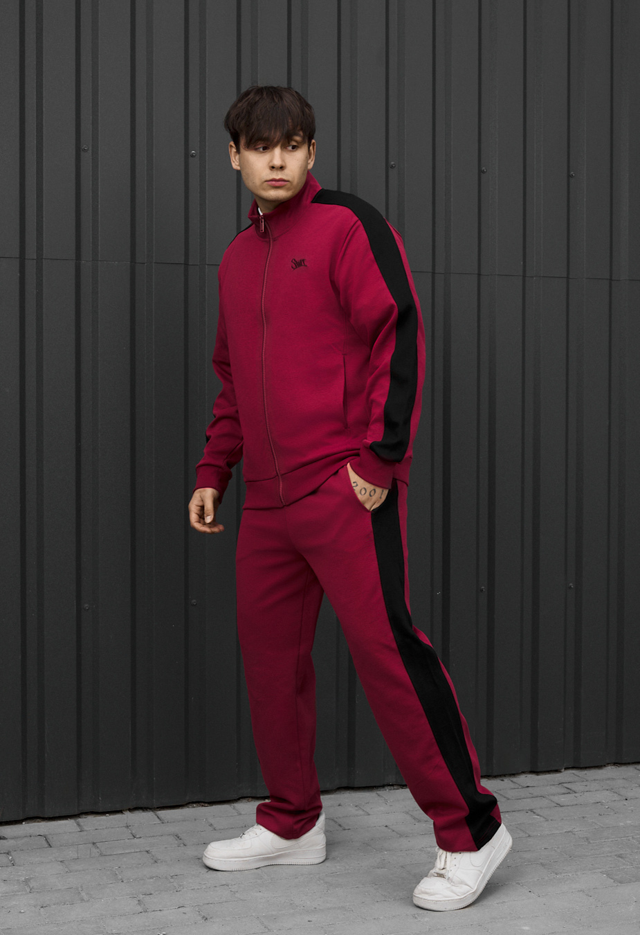 Dres Staff el zip logo bordo & black