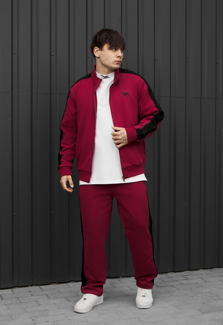 Dres Staff el zip logo bordo & black