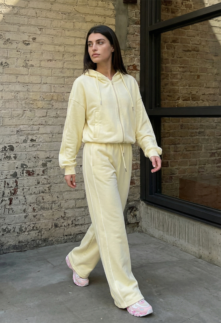 Dres Staff ur zip reflective light lemon