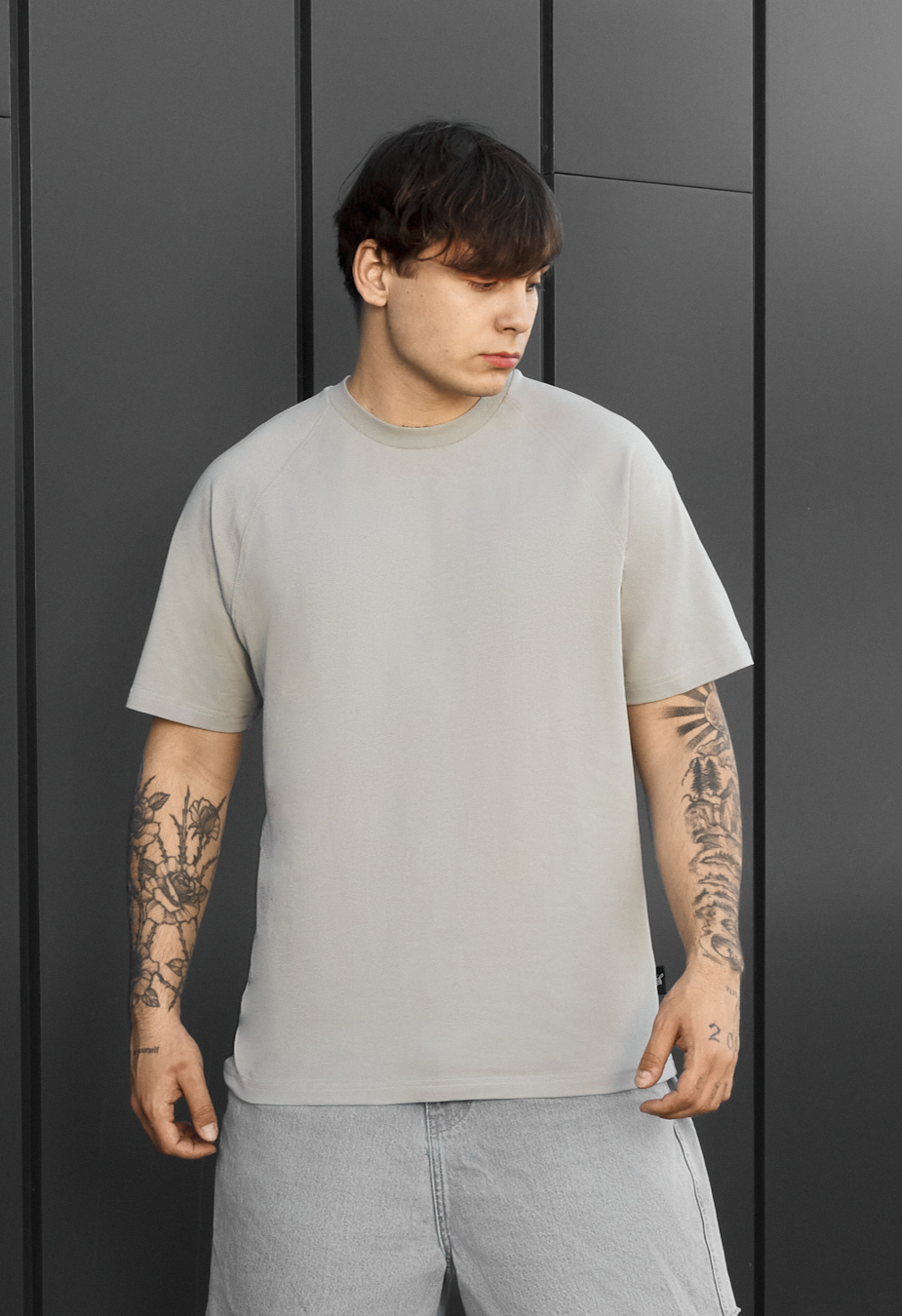 Koszulka Staff light gray reglan