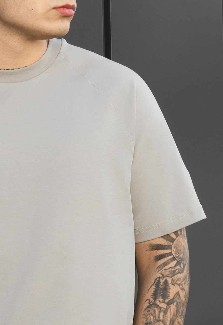 Koszulka Staff light gray reglan