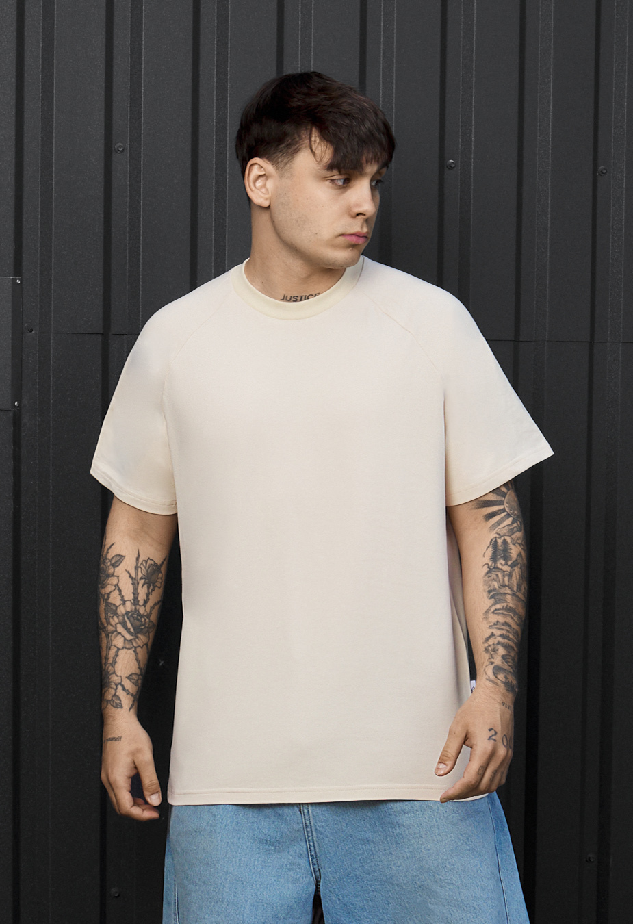 Koszulka Staff light beige reglan