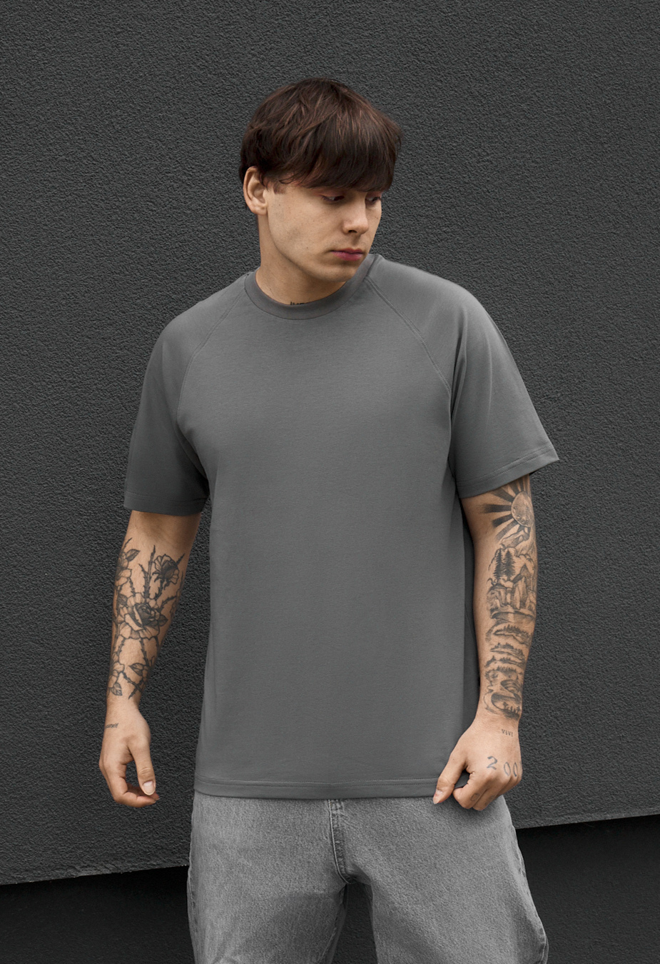 Koszulka Staff dark gray reglan
