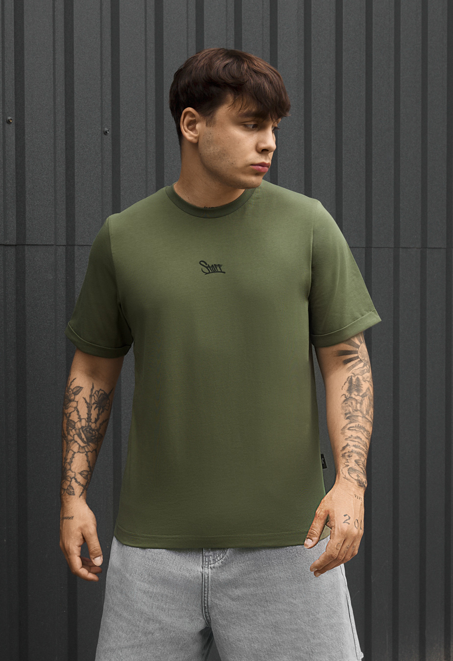 Koszulka Staff khaki logo