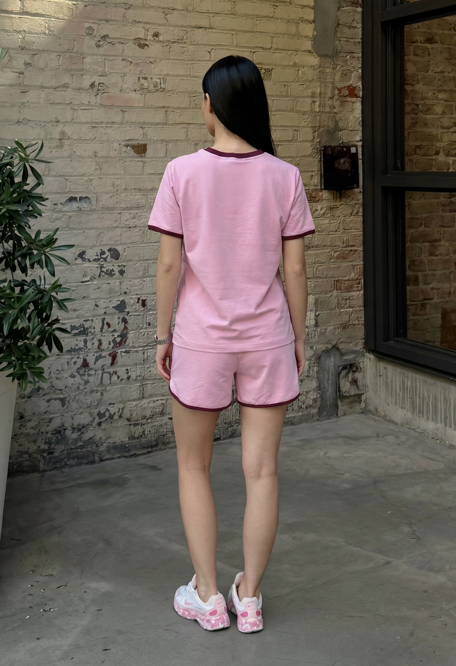 Komplet koszulka + spodenki Staff ku pink