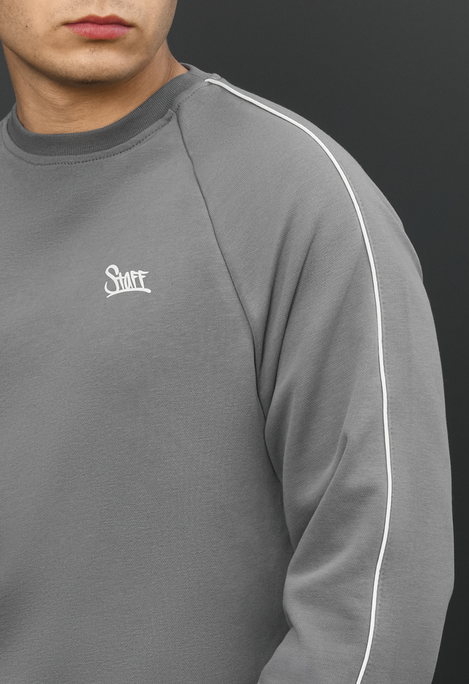 Bluza Staff gray logo reflective