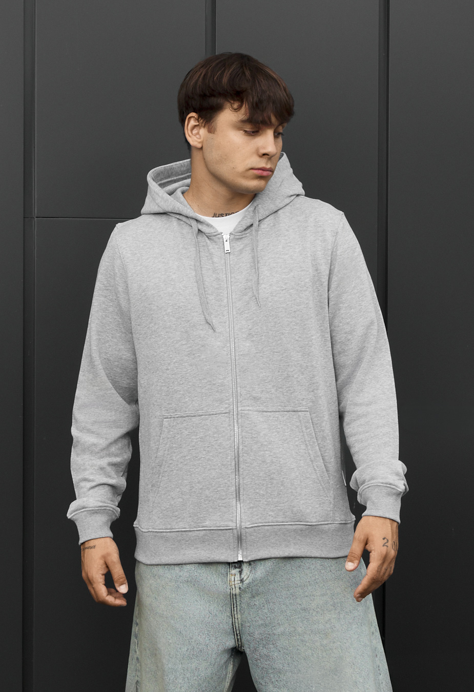 Bluza Staff vi zip gray melange