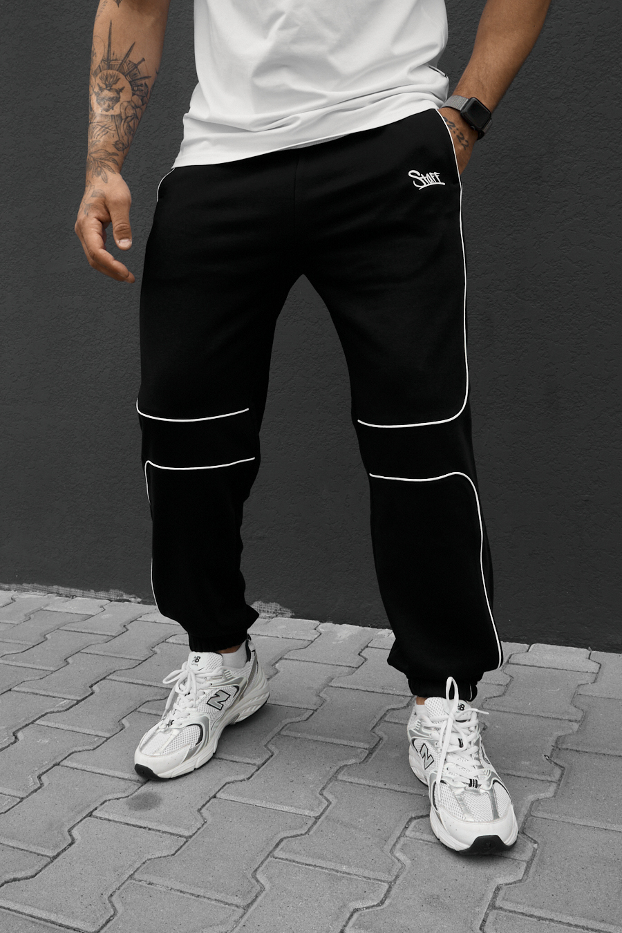 Spodnie dresowe Staff en black reflective