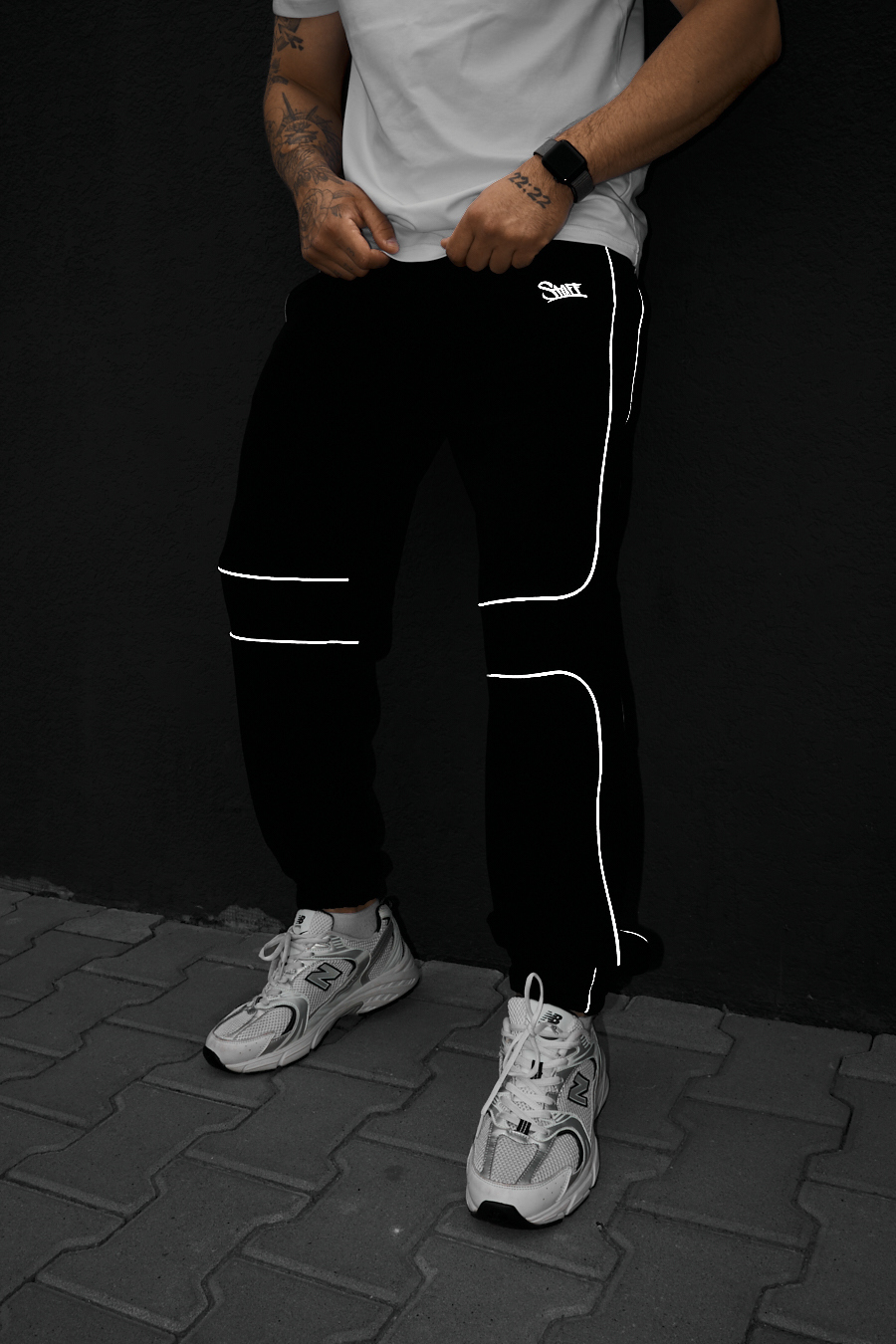 Spodnie dresowe Staff en black reflective
