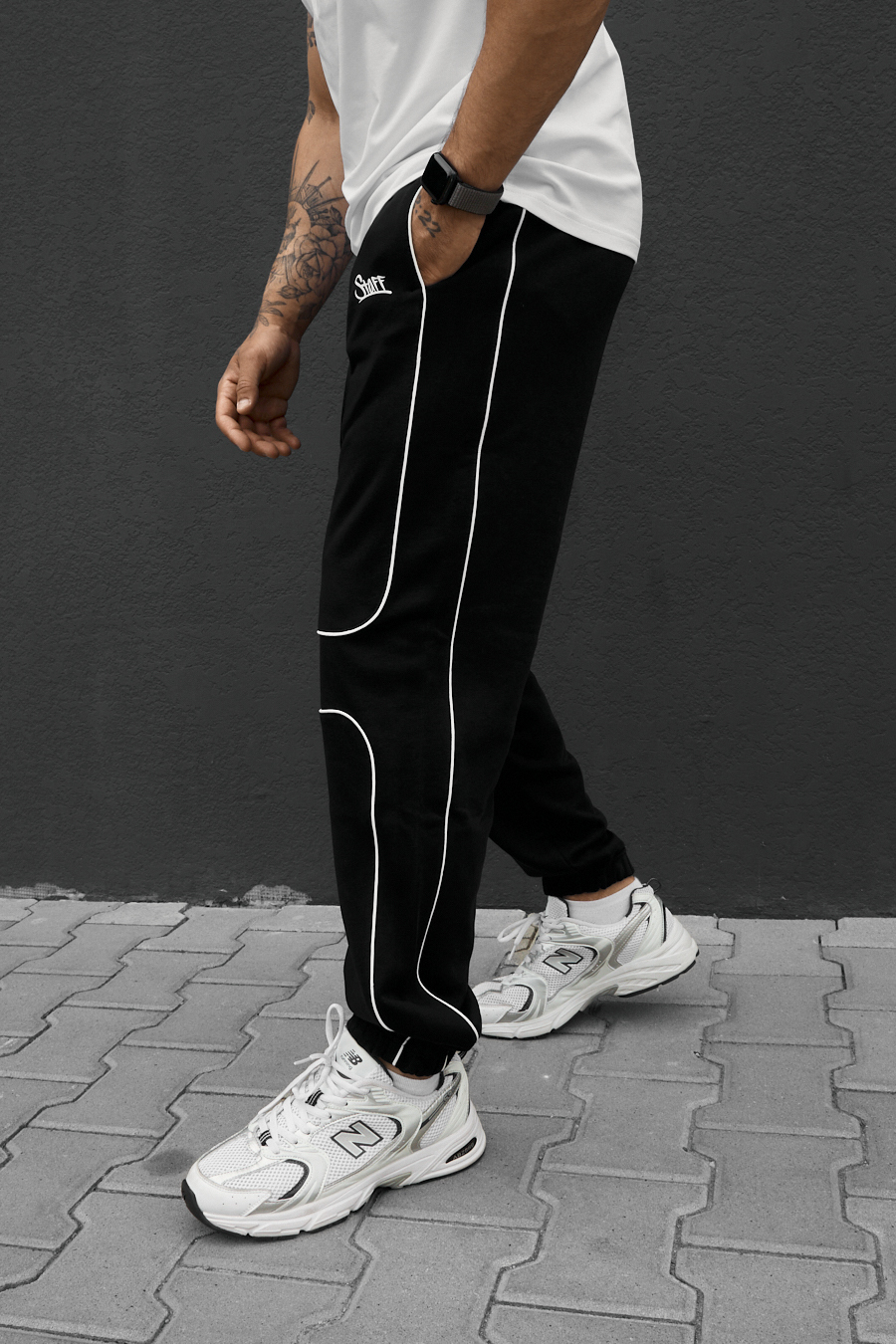 Spodnie dresowe Staff en black reflective