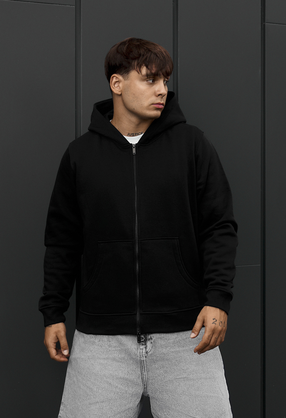 Bluza Staff zip black fleece