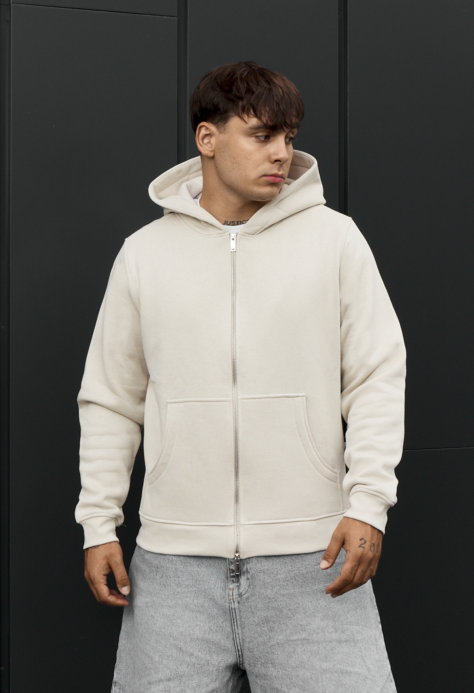 Bluza Staff zip milk fleece