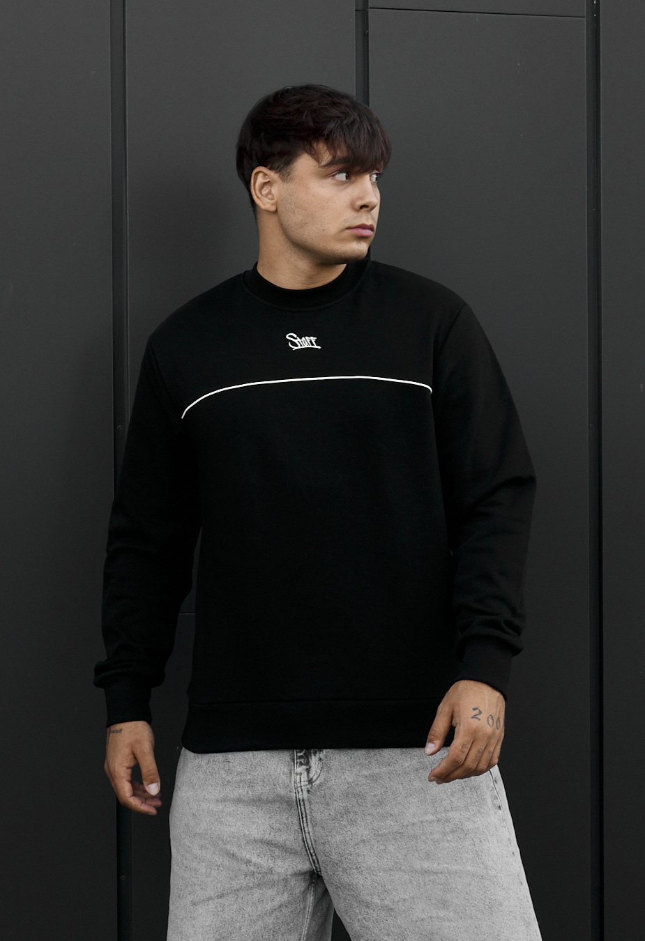 Bluza Staff logo black reflective fleece