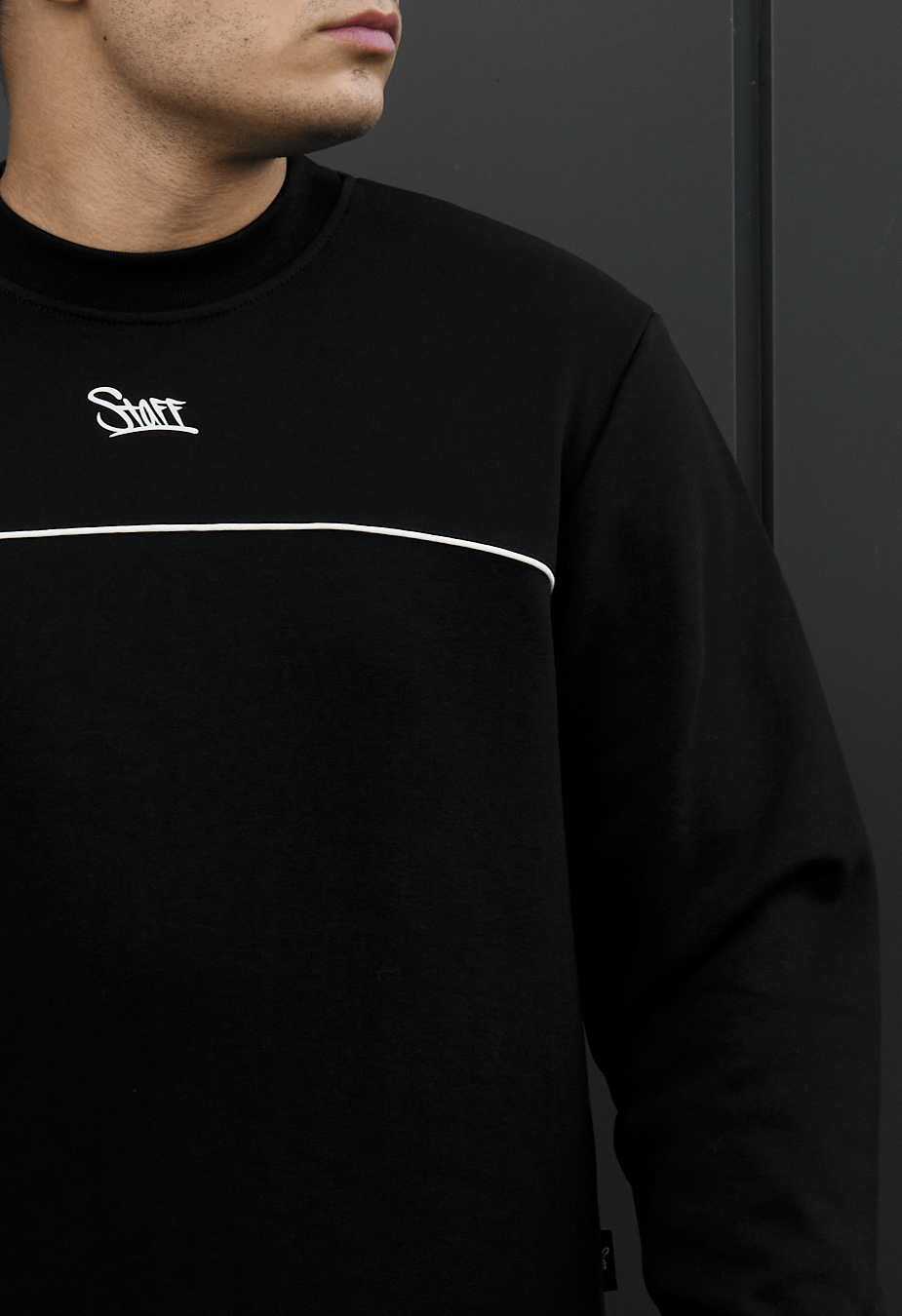 Bluza Staff logo black reflective fleece