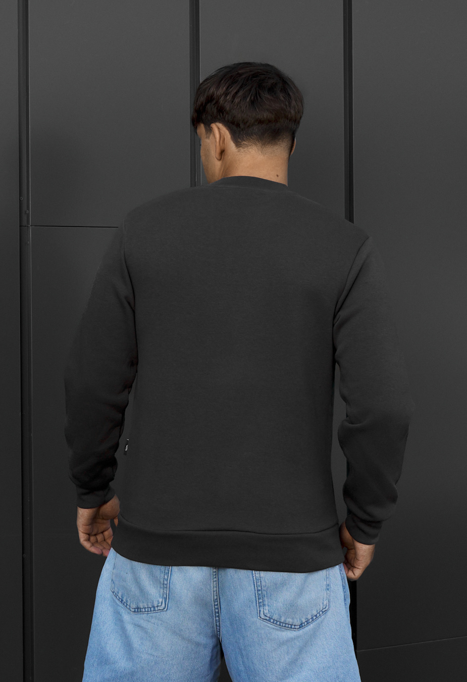 Bluza Staff logo dark gray reflective fleece