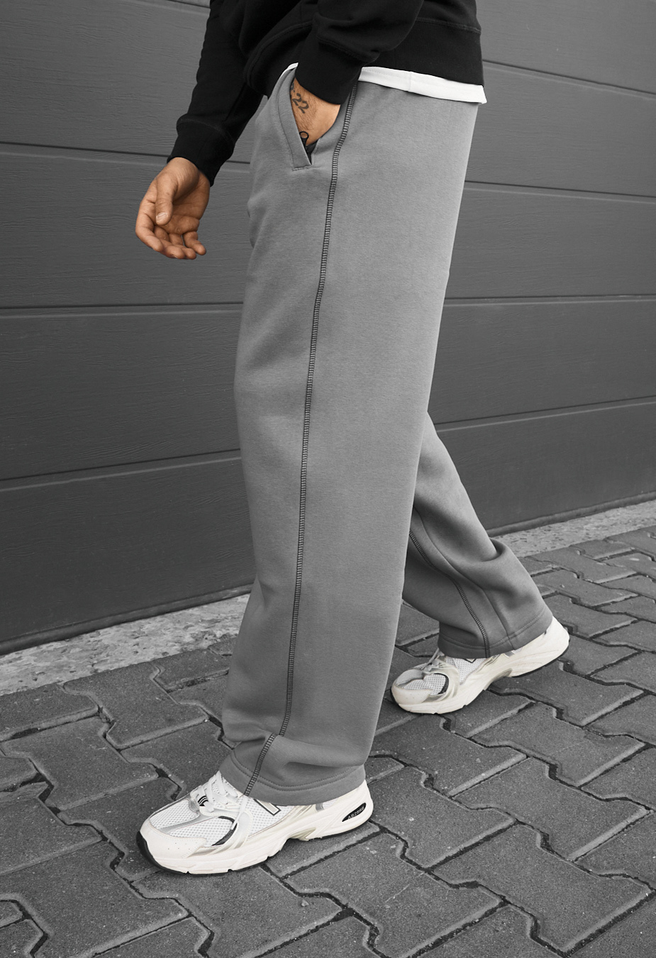 Spodnie dresowe Staff kl gray fleece