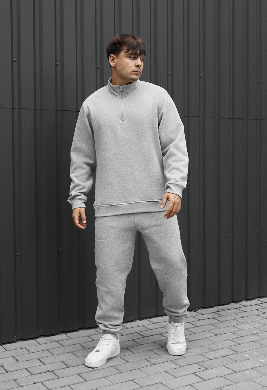 Dres Staff zeu gray melange fleece