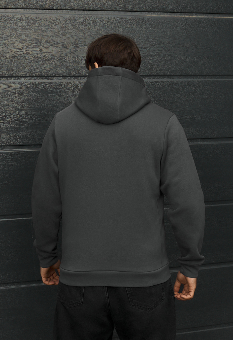 Bluza Staff vi zip logo dark gray fleece