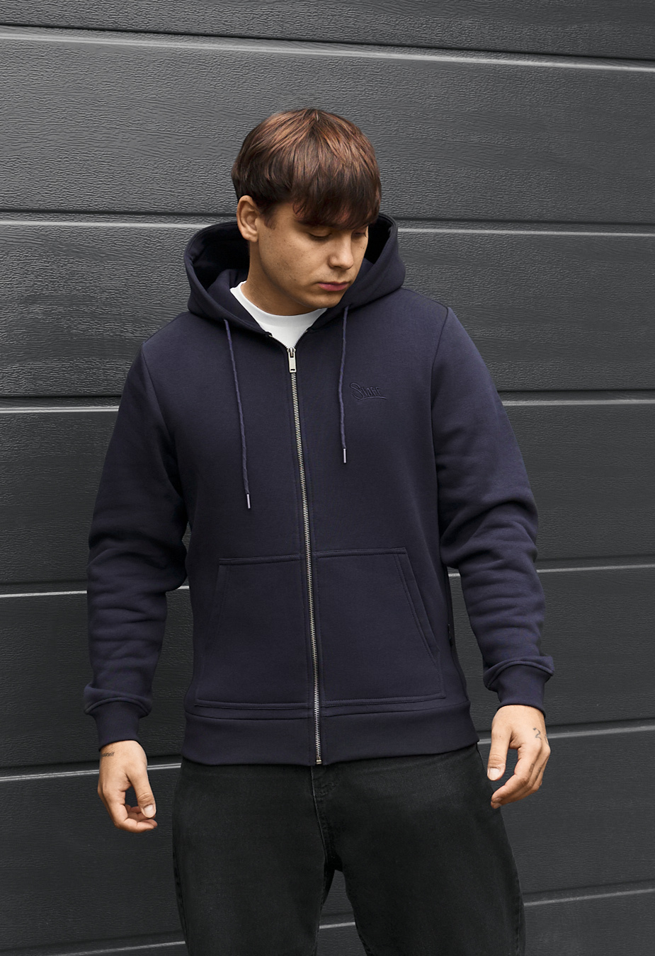 Bluza Staff vi zip logo navy fleece