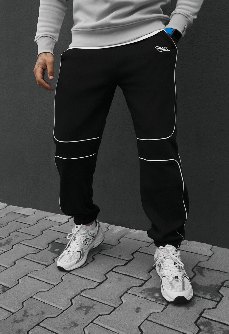 Spodnie dresowe Staff en black reflective fleece
