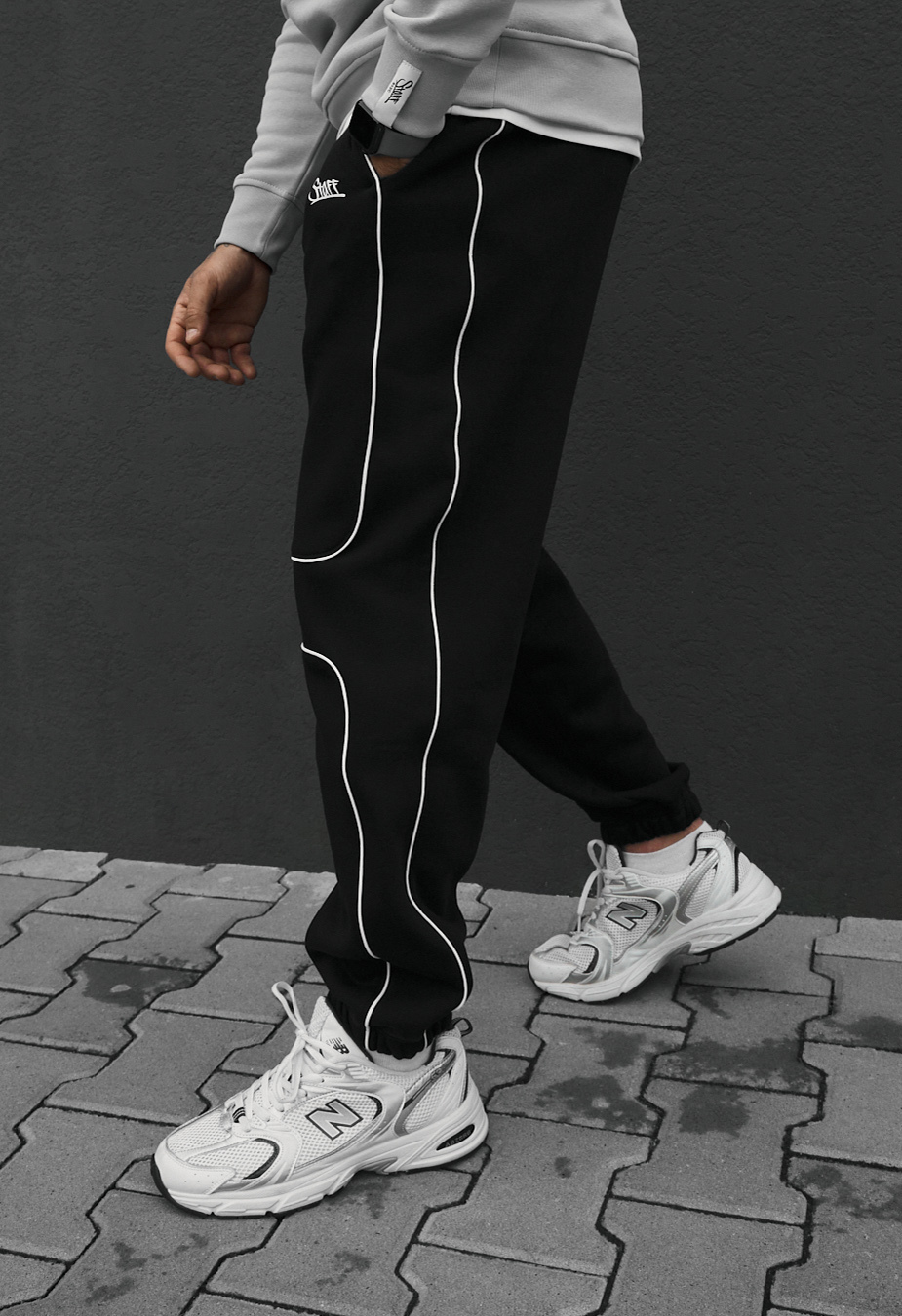 Spodnie dresowe Staff en black reflective fleece