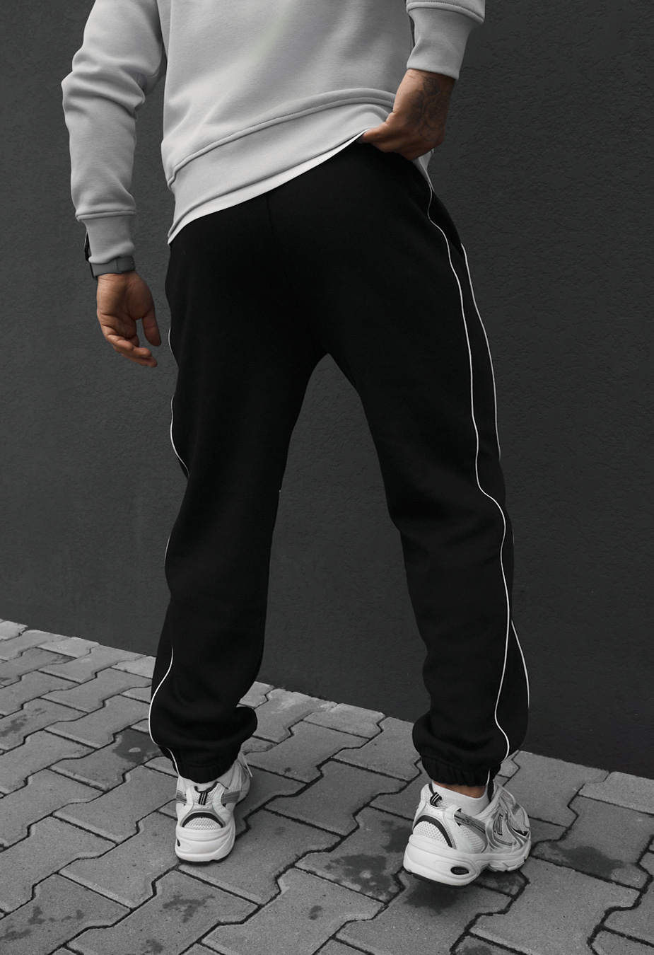 Spodnie dresowe Staff en black reflective fleece