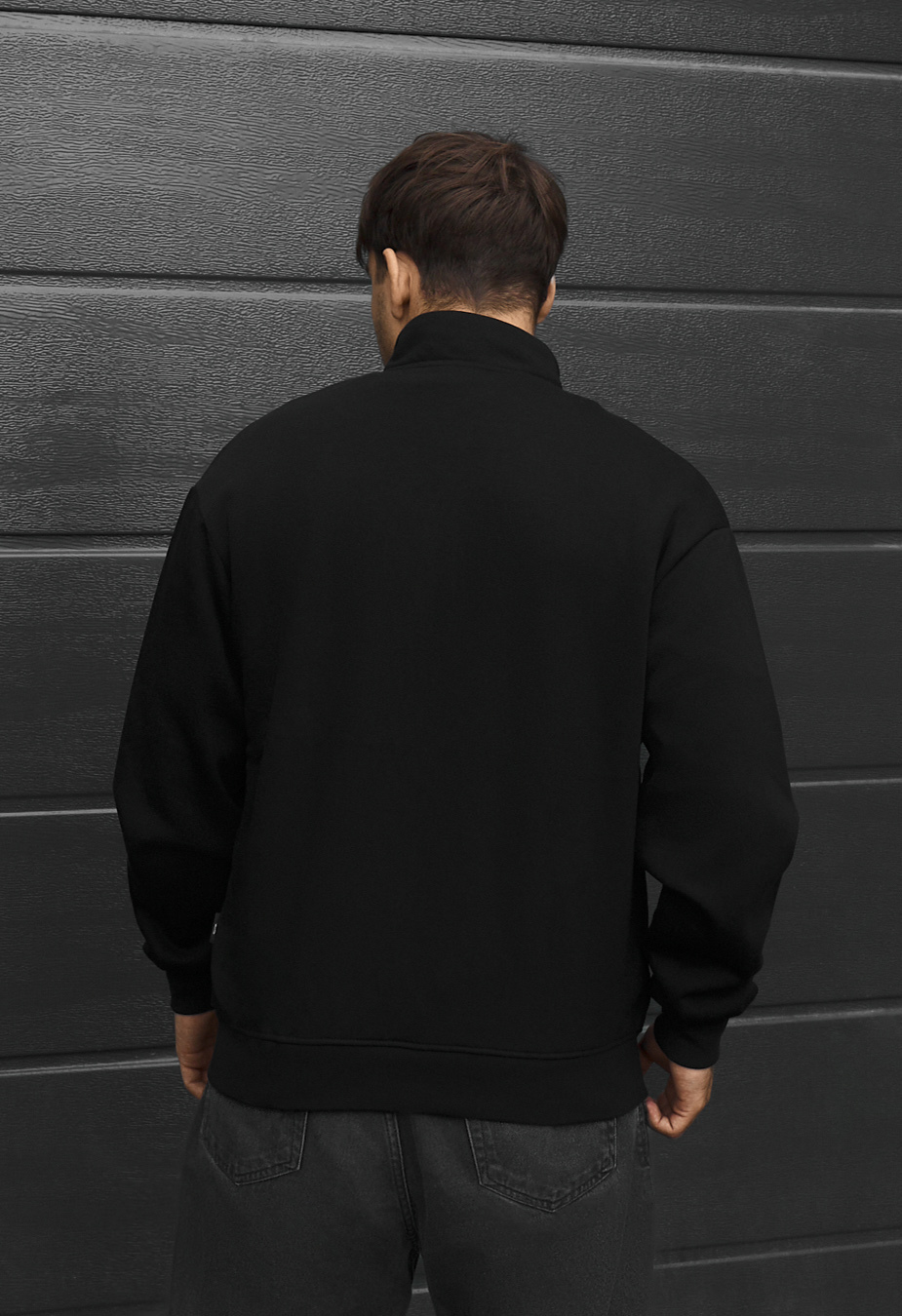 Olimpijka Staff chi zip black oversize fleece