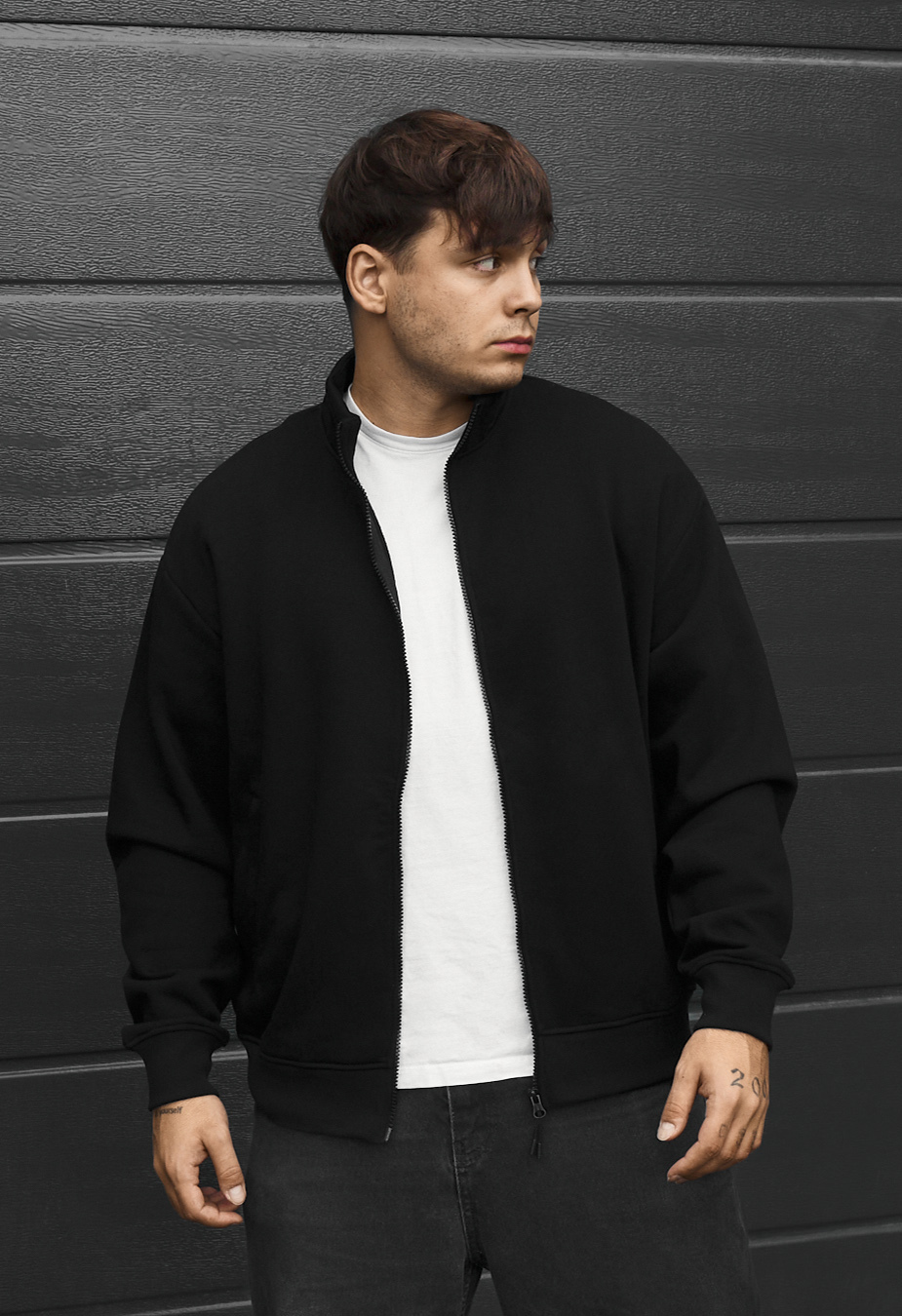 Olimpijka Staff chi zip black oversize fleece