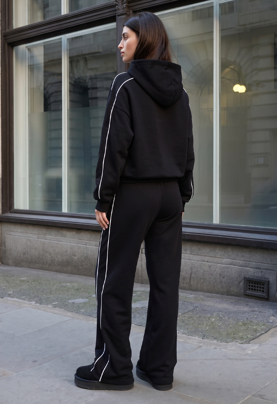 Dres Staff rul zip black oversize fleece