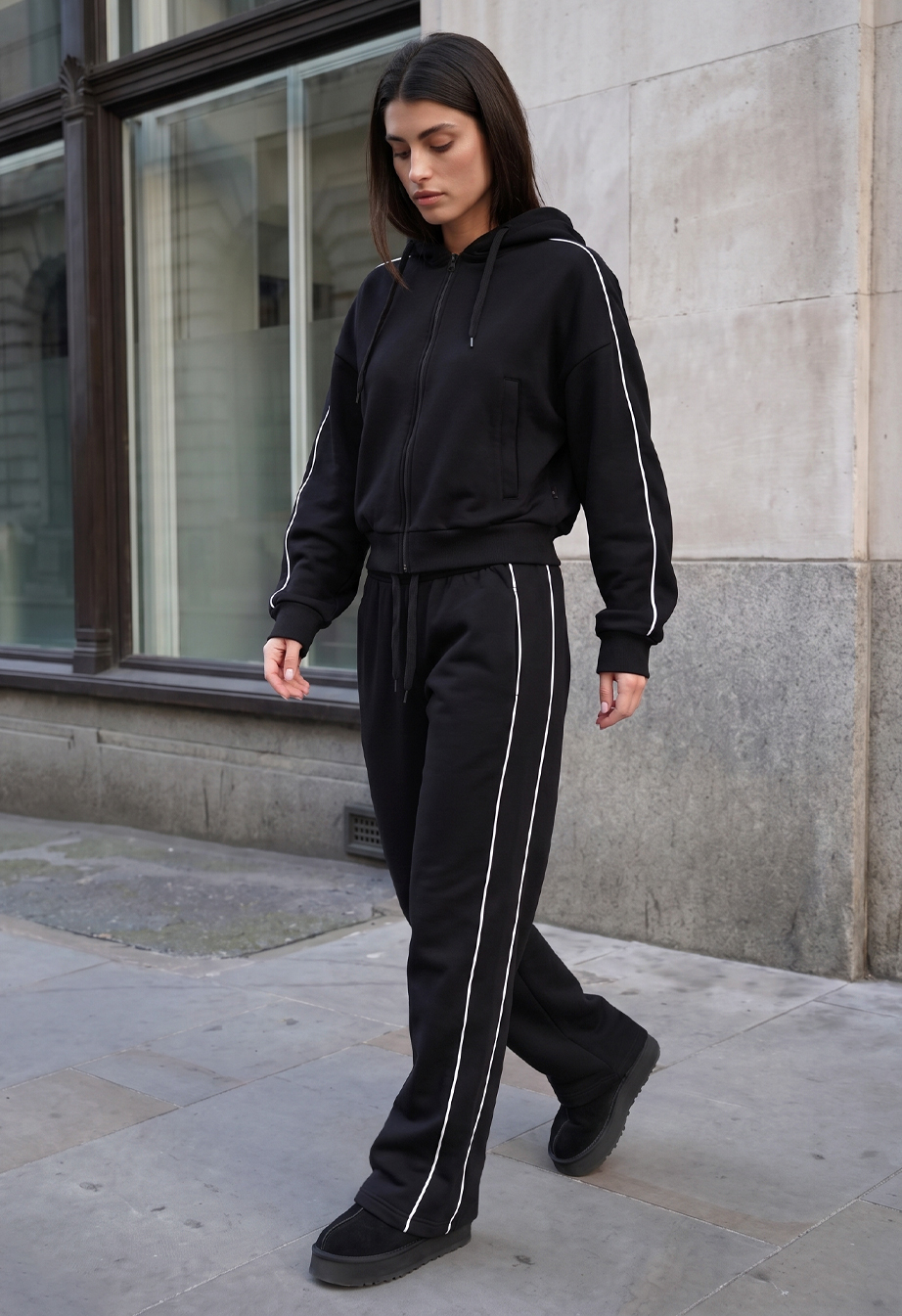 Dres Staff rul zip black oversize fleece