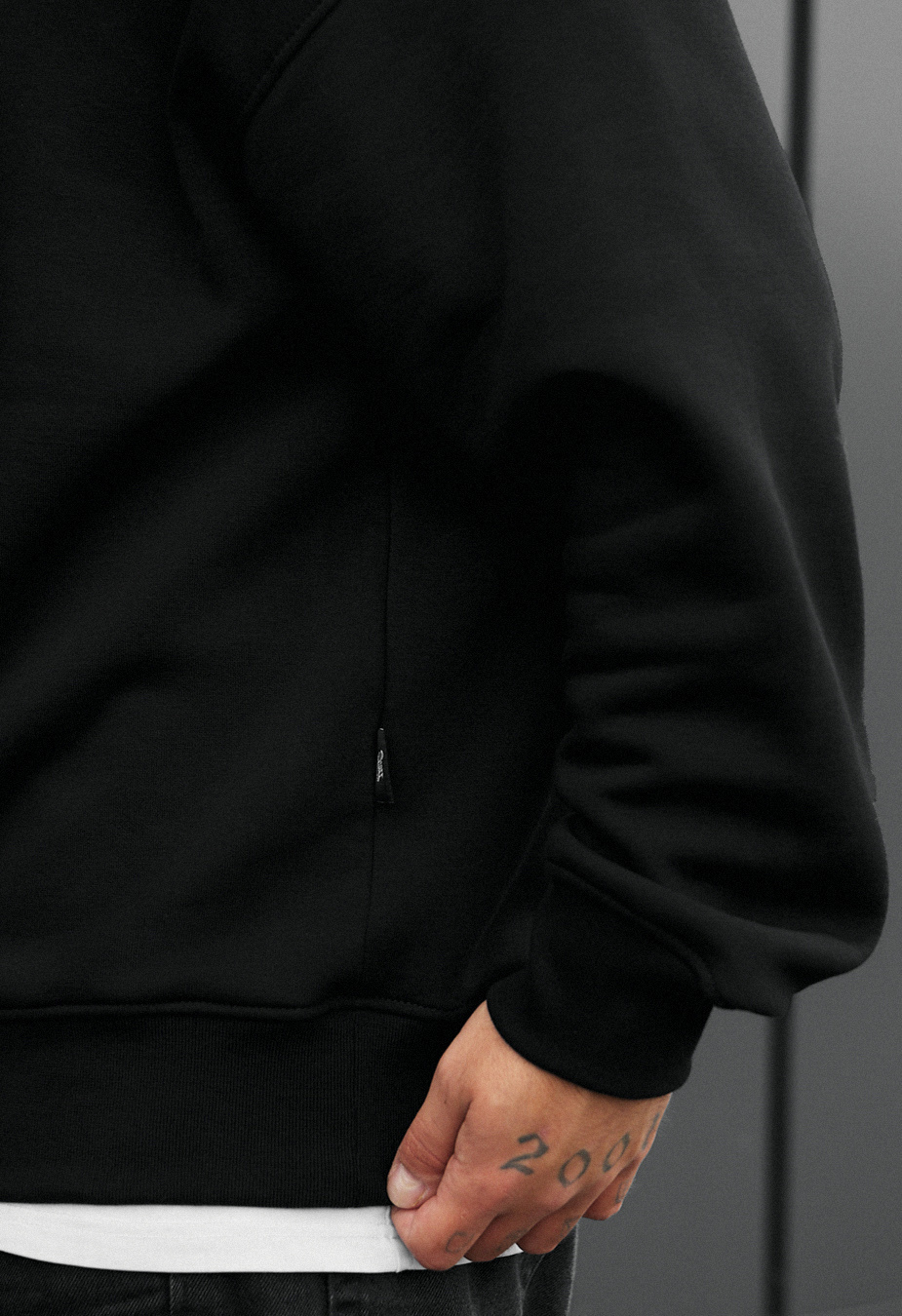 Bluza Staff black oversize fleece