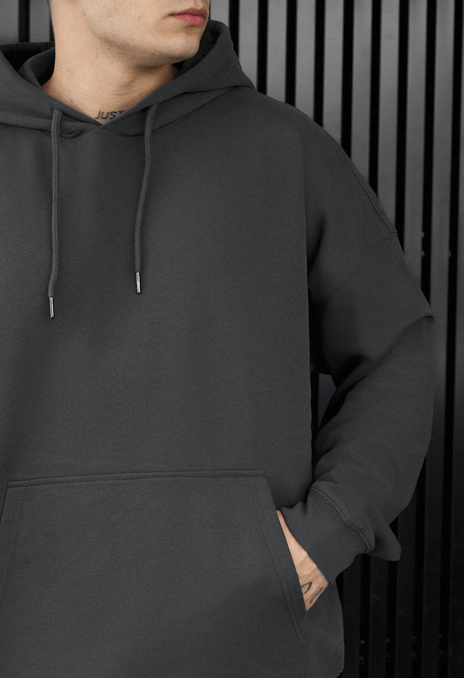 Bluza Staff dark gray oversize