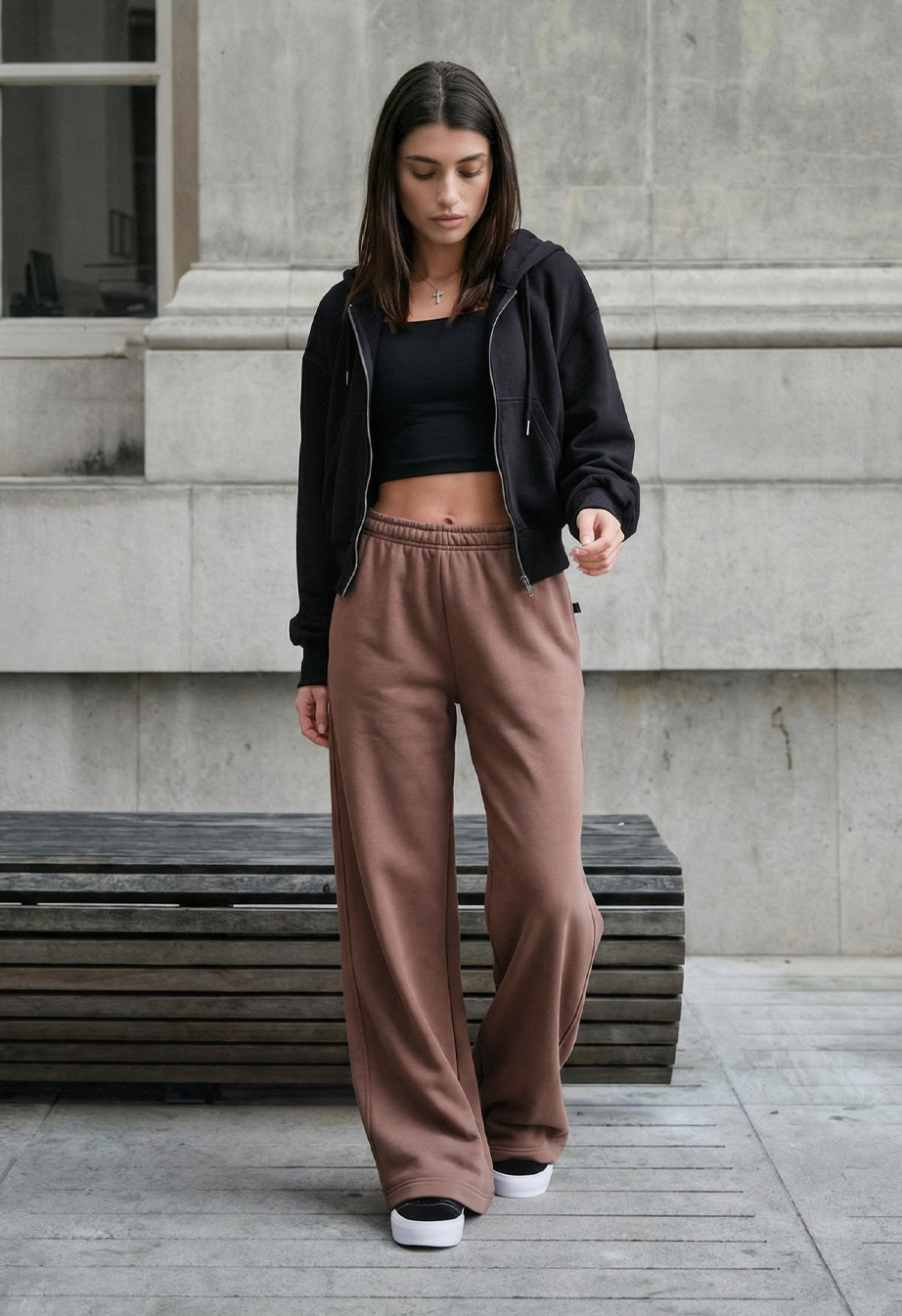 Spodnie dresowe Staff mon brown