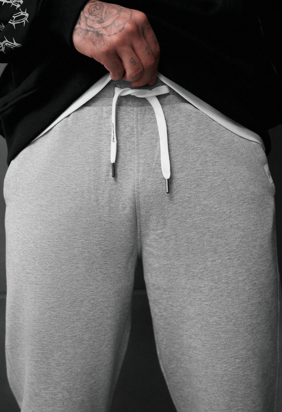 Spodnie dresowe Staff rol gray melange