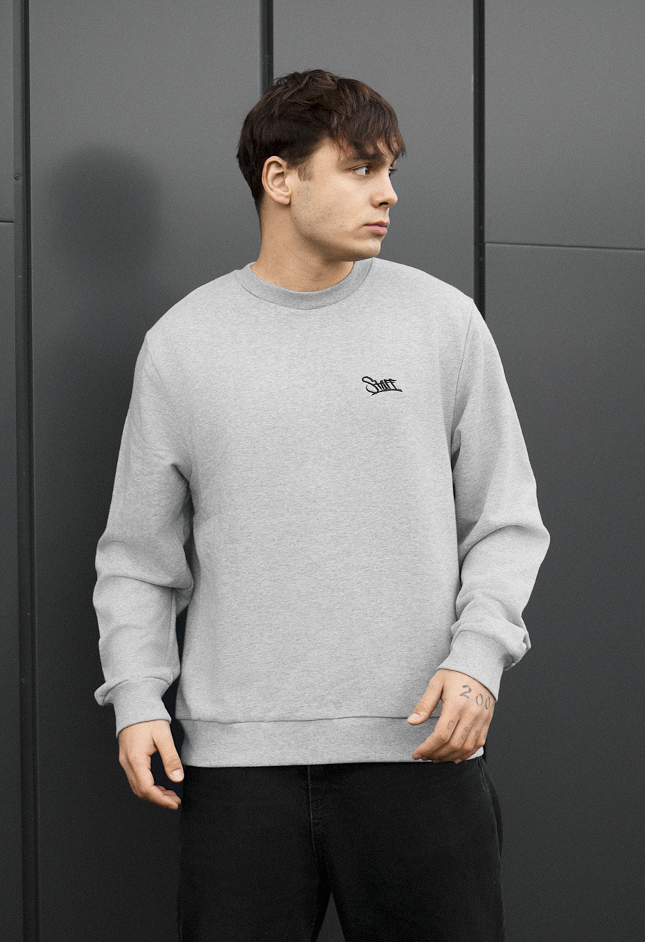 Bluza Staff logo gray melange