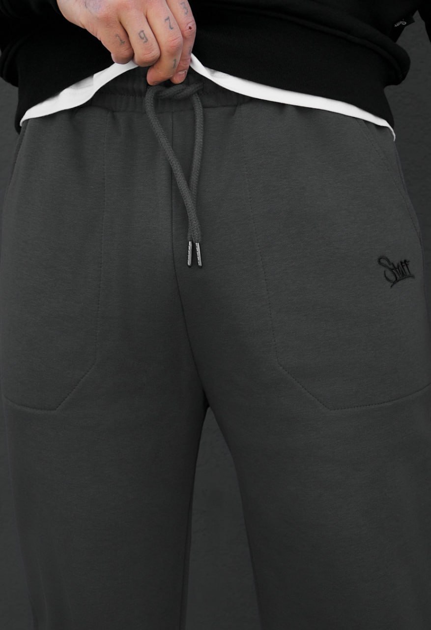 Spodnie dresowe Staff al logo dark gray