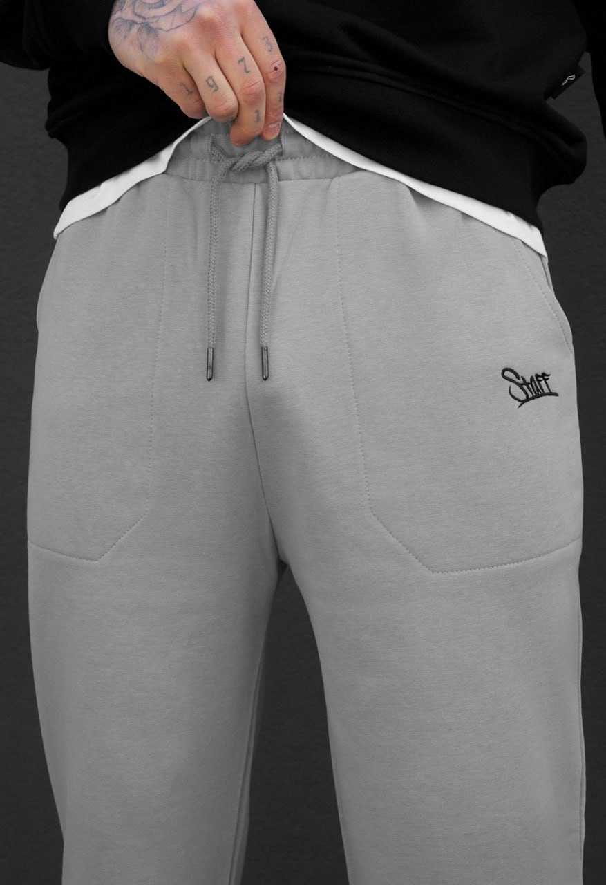 Spodnie dresowe Staff al logo light gray