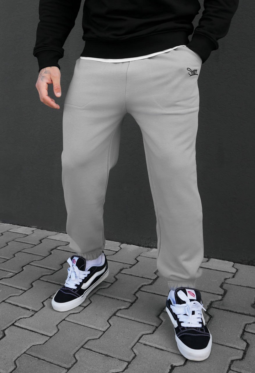 Spodnie dresowe Staff al logo light gray