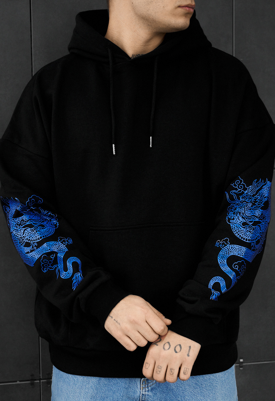 Bluza Staff blue dragon oversize