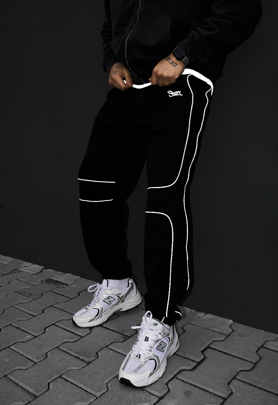 Spodnie Staff en black reflective