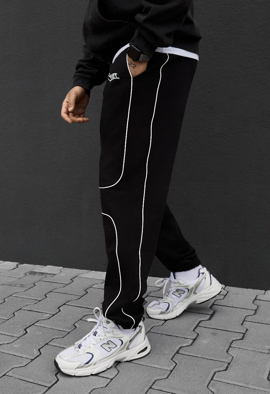 Spodnie Staff en black reflective