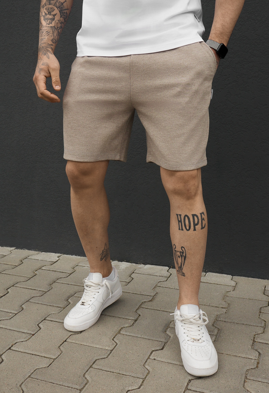 Spodenki Staff cho beige