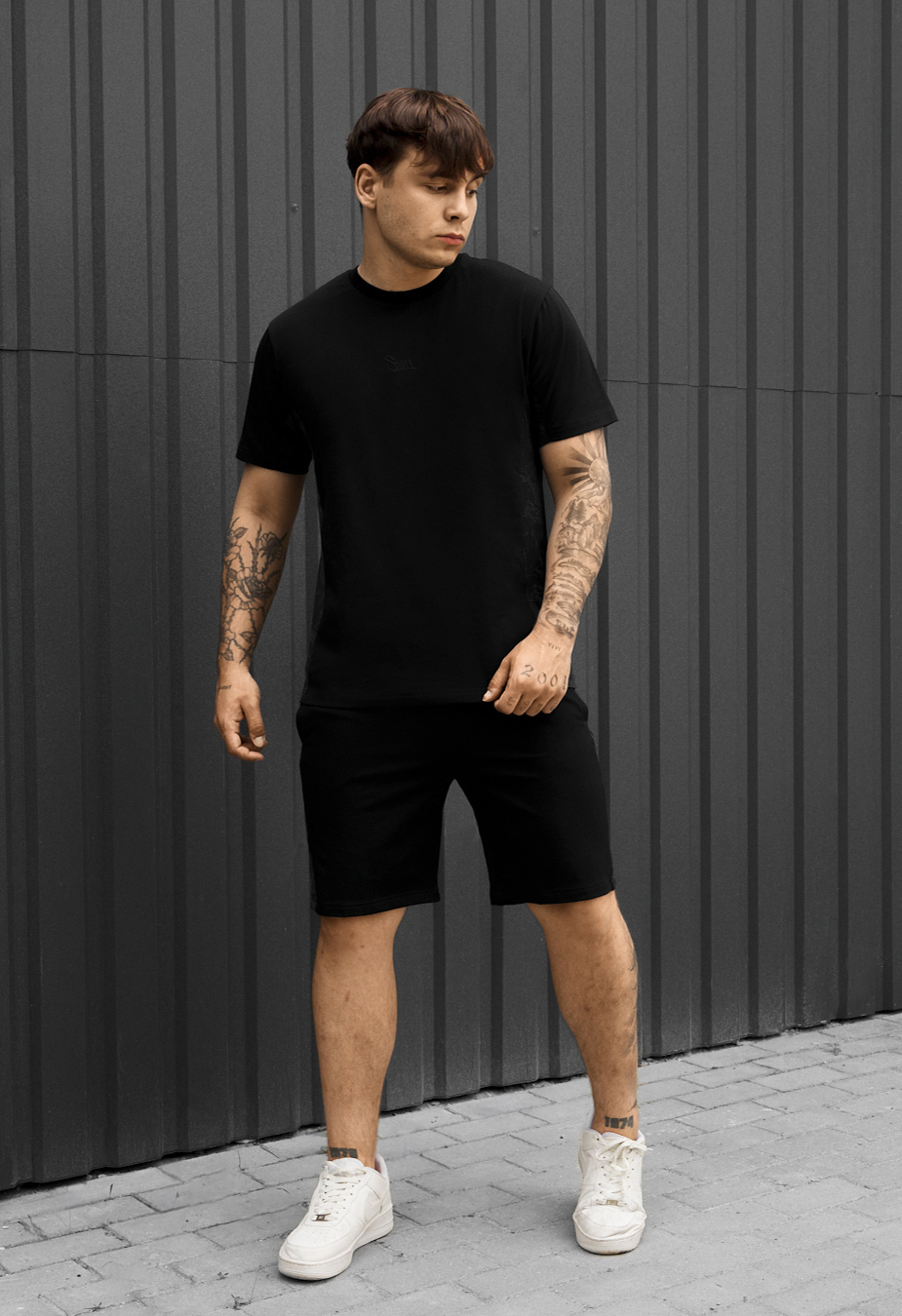 Komplet koszulka + spodenki Staff pro black
