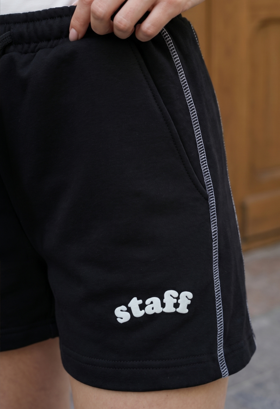 Spodenki Staff jul black logo