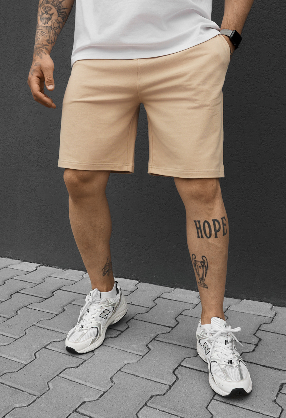 Spodenki Staff tor beige