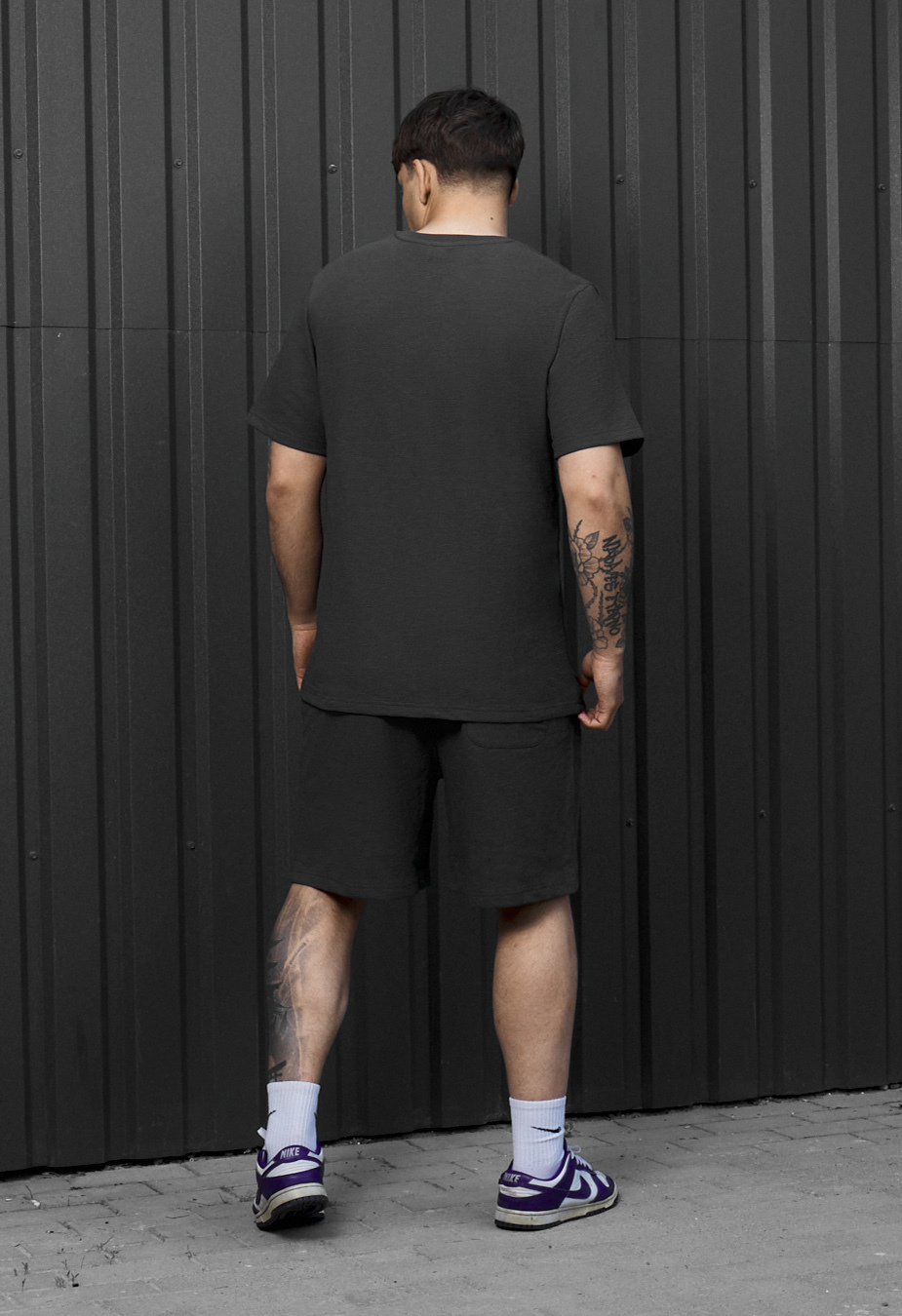 Komplet koszulka + spodenki Staff vic dark gray