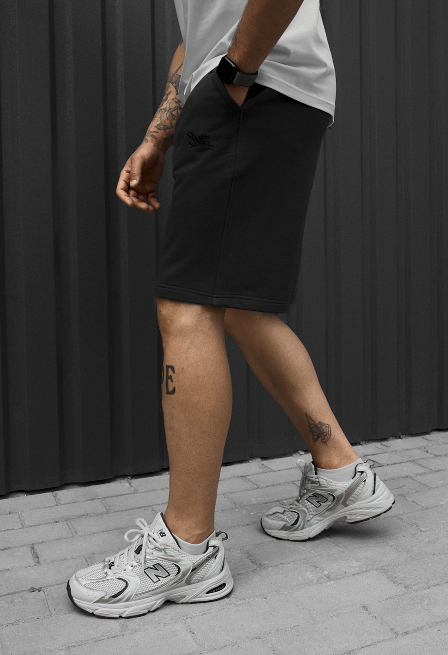 Spodenki Staff dje dark gray logo