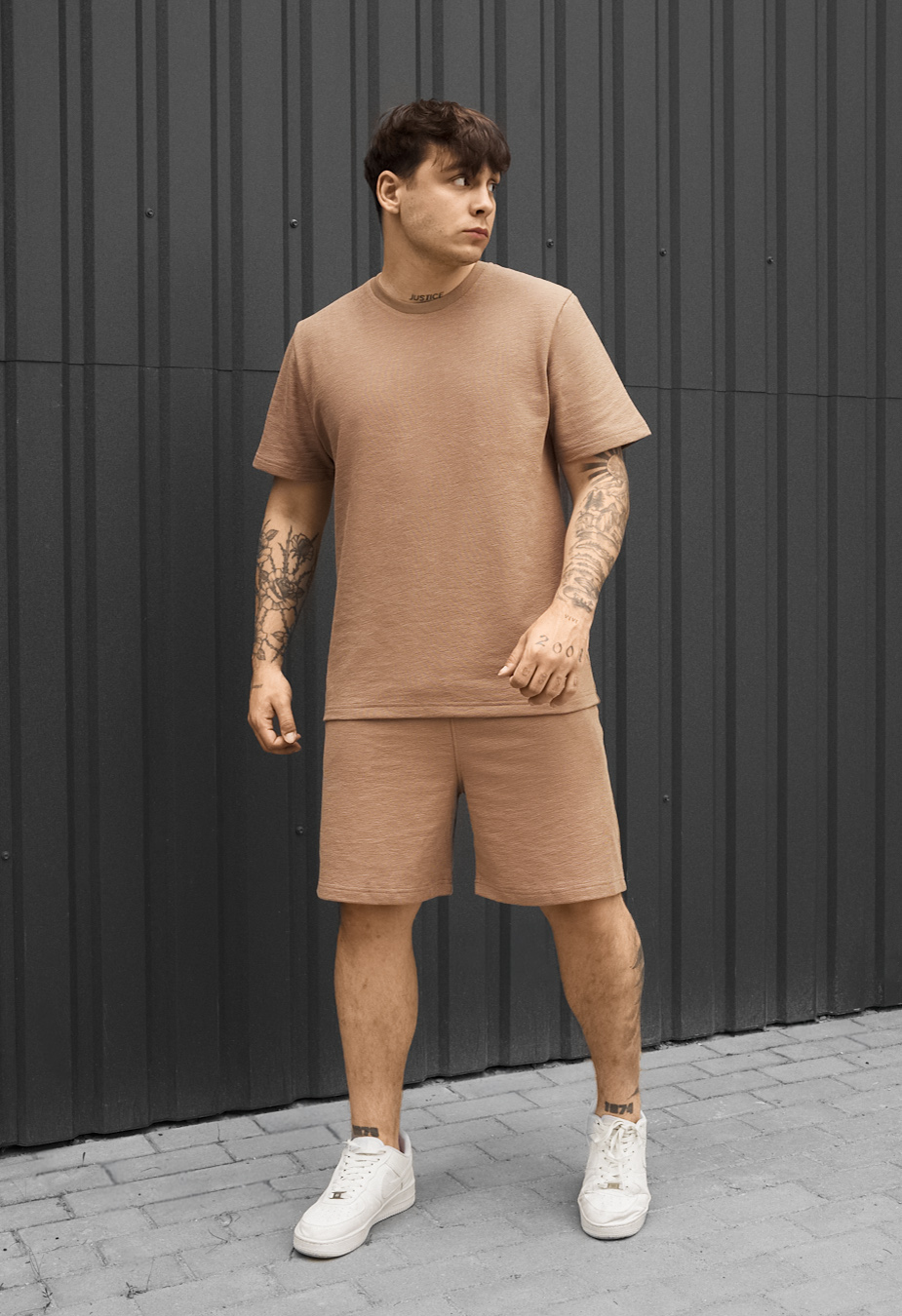 Komplet koszulka + spodenki Staff vic brown
