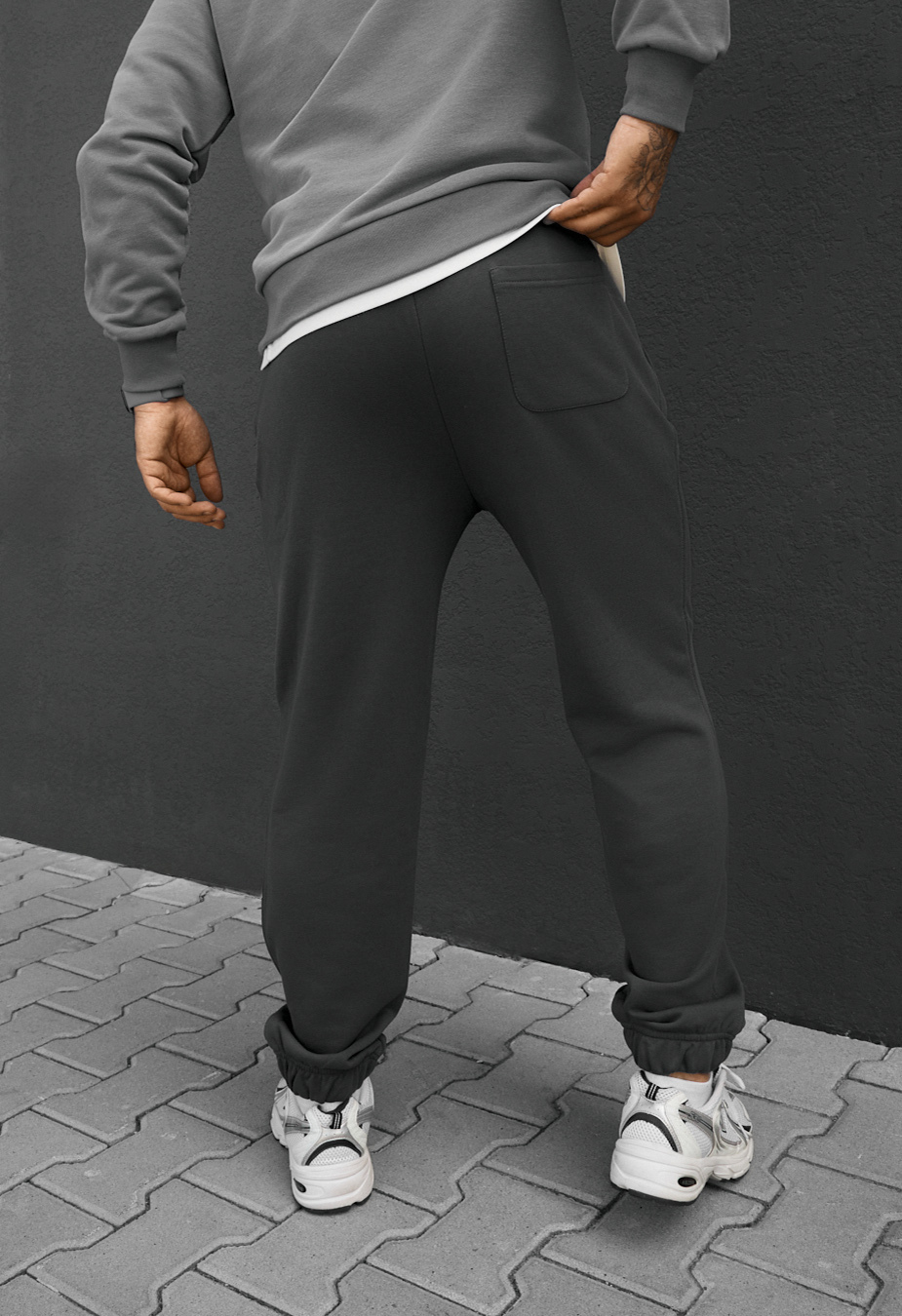 Spodnie dresowe Staff dexo dark gray