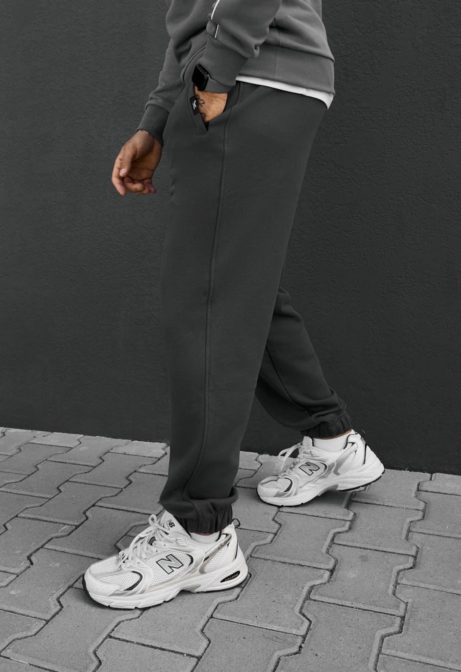Spodnie dresowe Staff dexo dark gray
